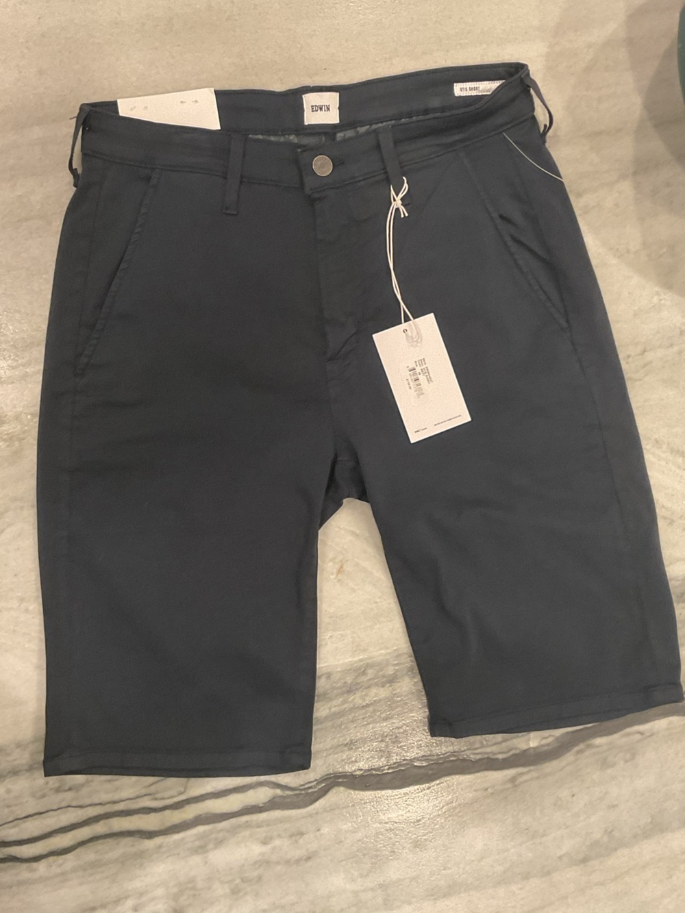 Edwin Navy Otis Short Casual Shorts